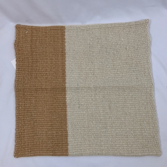 Sien + Co Pila‎ Handwoven Wool Pillow Cover Butterscotch 100% Sheep Wool 20 X 20 - Picture 3 of 7